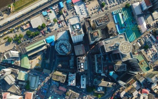 Nigeria city aerial photo